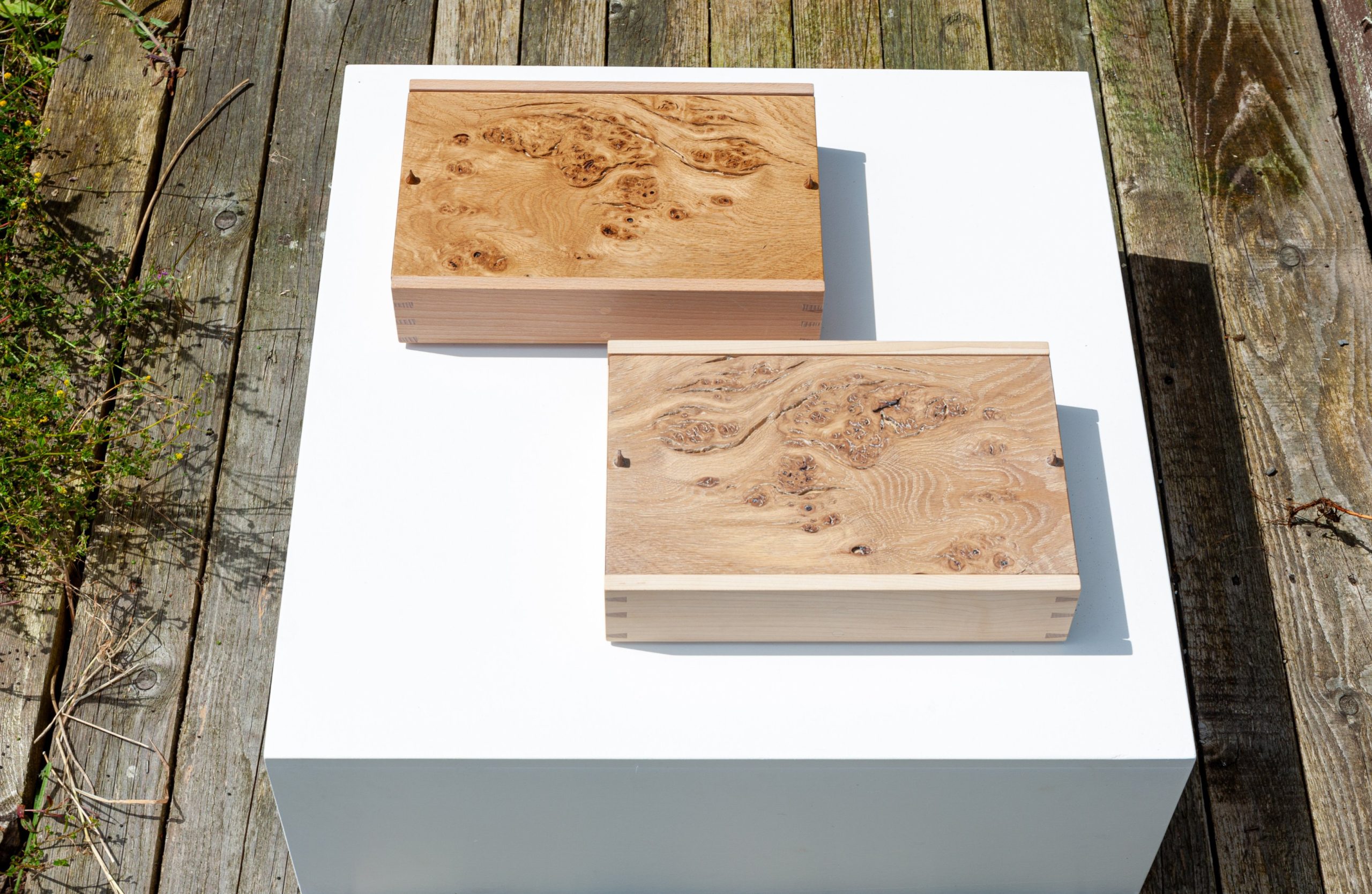 Burl Oak Keepsake Box