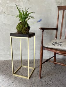 Wooden & Brass Plant Stand